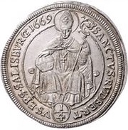 ¼ Thaler - Max Gandolf von Kuenburg, Austria, 1669-1675 reverse image