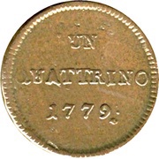 1 Quattrino - Maria Theresia, Italy, 1776-1779 reverse image