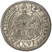 15 Kreuzers - Johann Ernst von Thun, Austria, 1687-1692 reverse image