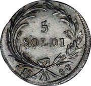 5 Soldi - Maria Theresia, Italy, 1778-1780 reverse image