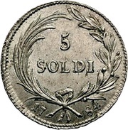 5 Soldi - Joseph II, Italy, 1780-1787 reverse image