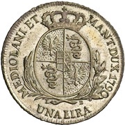1 Lira - Leopold II, Italy, 1790-1791 reverse image