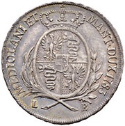 ½ Scudo - Joseph II, Italy, 1781-1785 reverse image