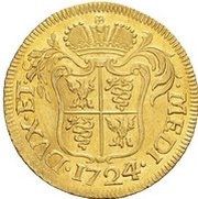 1 Doppia - Carlo III, Italy, 1720-1724 reverse image