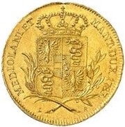 1 Doppia - Joseph II, Italy, 1781-1785 reverse image
