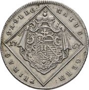 ¼ Thaler - Sigismund von Schrattenbach, Austria, 1767 reverse image