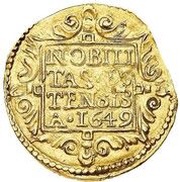 Ducat "Ongaro" - Francesco I d'Este Tablet type, Italy, 1649 reverse image