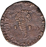 1 Tornese - Felipe II, Italy, 1573-1592 reverse image