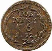 1 Tornese - Ferdinando IV, Italy, 1788-1792 reverse image