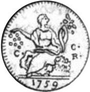 ½ Carlino - Carlo, Italy, 1755-1759 reverse image