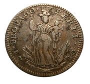 1 Carlino - Carlo VI and Elisabetta, Italy, 1716 reverse image