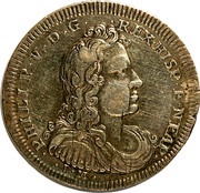 ½ Ducato - Filippo V obverse image