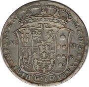 60 Grana, ½ Piastra - Carlo I, Italy, 1734-1749 reverse image