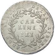 6 Carlini - Neapolitan Republic, Italy, 1798 reverse image