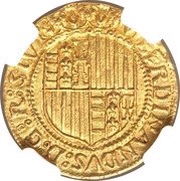 1 Ducato - Fernando I 2nd type, Italy, 1458-1494 reverse image