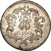 1 Ducato - Carlos II, Italy, 1693 reverse image