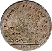 1 Piastra - Ferdinando IV Return of King and Queen from Austria, Italy, 1791 reverse image
