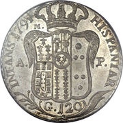 120 Grana - Ferdinando IV, Italy, 1795-1800 reverse image