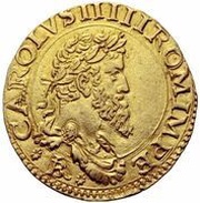4 Scudi d'Oro - Carlo V obverse image