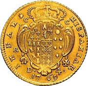 4 Ducati - Ferdinando IV, Italy, 1769-1776 reverse image
