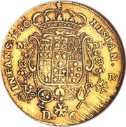6 Ducati - Carlos III, Italy, 1749-1755 reverse image