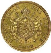 5 Lire - Joachim Murat Gold pattern, Italy, 1812-1813 reverse image