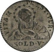 5 Soldi - Ferdinando di Borbone, Italy, 1784-1785 reverse image