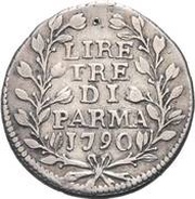 3 Lire - Ferdinando di Borbone, Italy, 1790-1795 reverse image