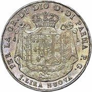 1 Lira - Maria Luigia, Italy, 1815 reverse image