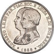 5 Lire, 1 Scudo - Roberto di Borbone obverse image