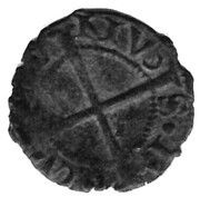 Denaro Picciolo long cross, Italy, 1395 reverse image