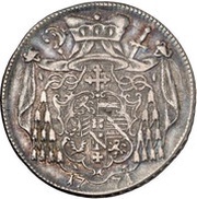 ½ Thaler - Sigismund von Schrattenbach, Austria, 1770-1771 reverse image