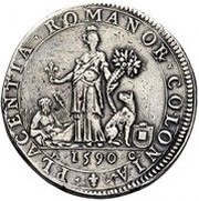 2 Scudi Larghi - Alessandro, Italy, 1590-1599 reverse image