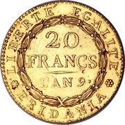 20 Francs reverse image