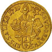 ¼ Ducat - Franz Anton von Harrach, Austria, 1718-1725 reverse image