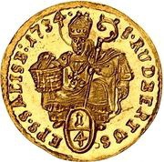 ¼ Ducat - Leopold Anton von Firmian, Austria, 1728-1740 reverse image