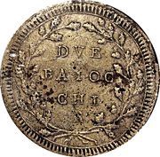 2 Baiocchi With mintmark, Italy, 1798-1799 reverse image