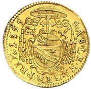 ¼ Ducat - Sigismund von Schrattenbach, Austria, 1755 reverse image