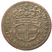 2.6 Soldi - Charles Emmanuel III, Italy, 1733-1740 reverse image