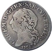 ¼ Scudo - Charles Emmanuel III obverse image