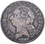 ½ Scudo - Charles Emmanuel III obverse image