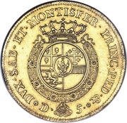 5 Doppie - Charles Emmanuel III, Italy, 1755-1768 reverse image