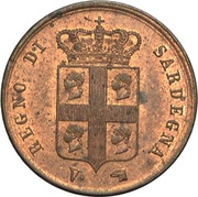 1 Centesimo - Carlo Alberto obverse image