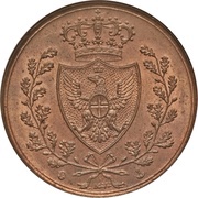 5 Centesimi - Carlo Felice obverse image