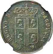 5 Centesimi - Carlo Alberto obverse image