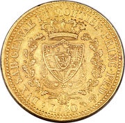 40 Lire - Carlo Felice, Italy, 1822-1831 reverse image