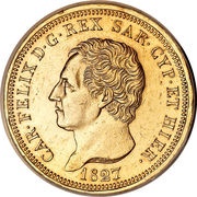 80 Lire - Carlo Felice obverse image
