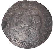 5 Soldi - Charles Emmanuel II Regency obverse image