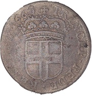5 Soldi - Charles Emmanuel II 2nd type, Italy, 1667-1669 reverse image