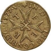 1 Doppia - Emanuele Filiberto, Italy, 1576-1580 reverse image